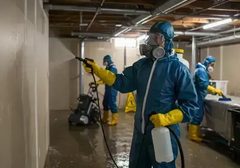 Basement Sanitization and Antimicrobial Treatment process in Watertown, NY