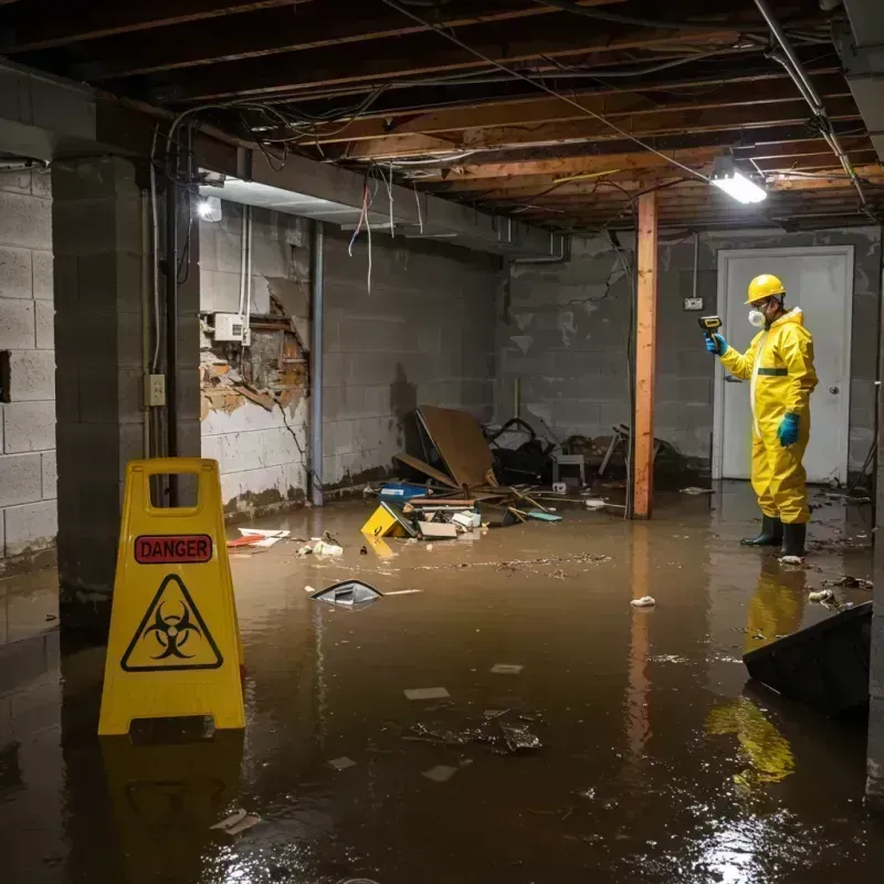 Flooded Basement Electrical Hazard in Watertown, NY Property